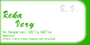 reka very business card